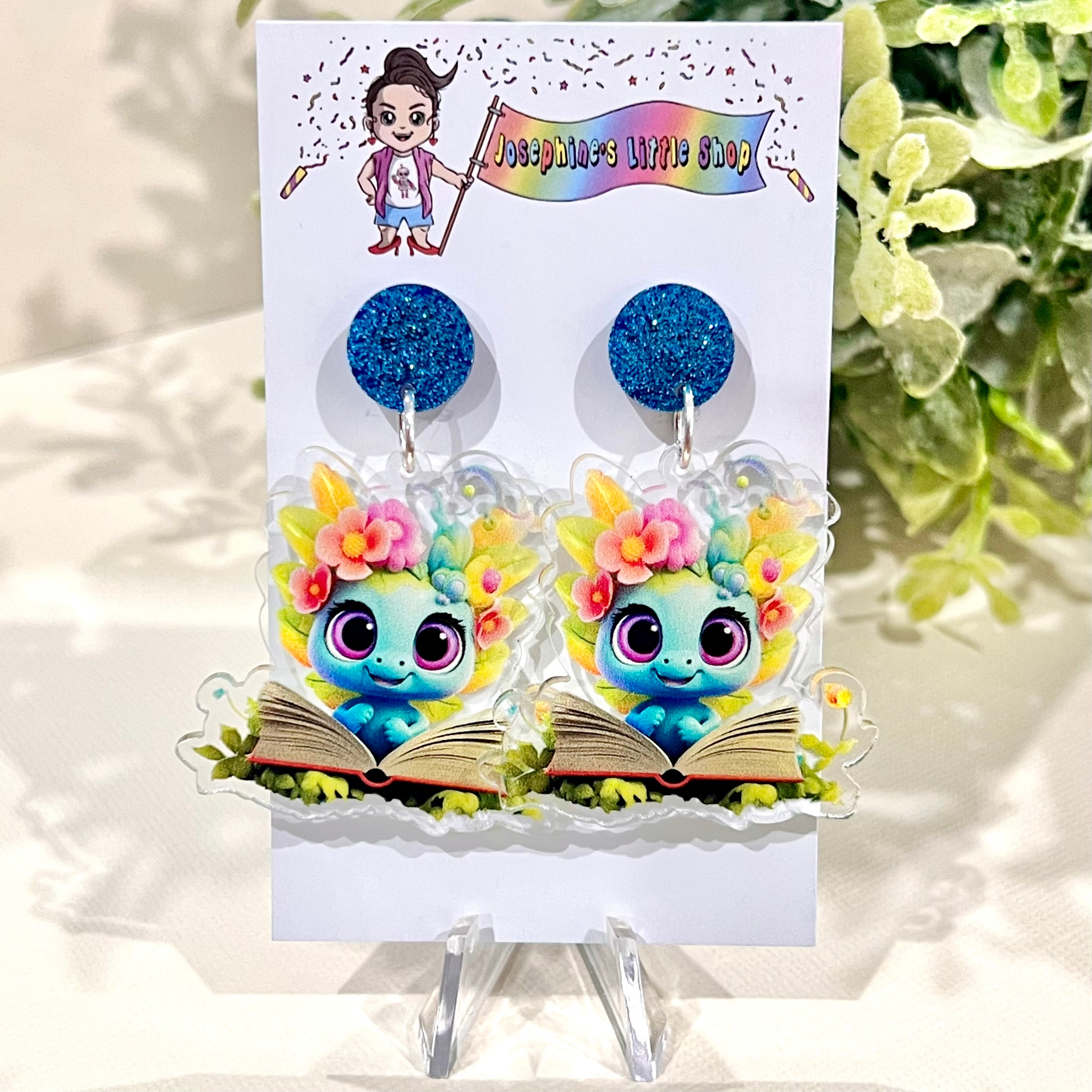 Garden Critter Book Monster - Acrylic Dangles