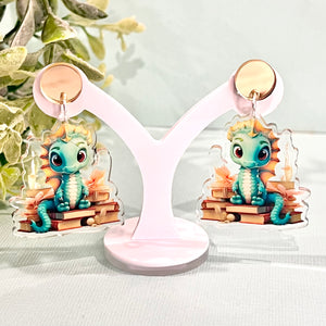 Sea Horse Book Monster - Acrylic Dangles