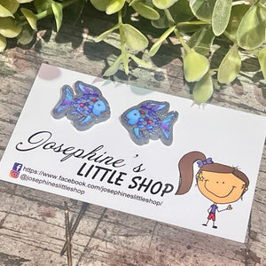 JoLush Glitter Fish - Acrylic Studs