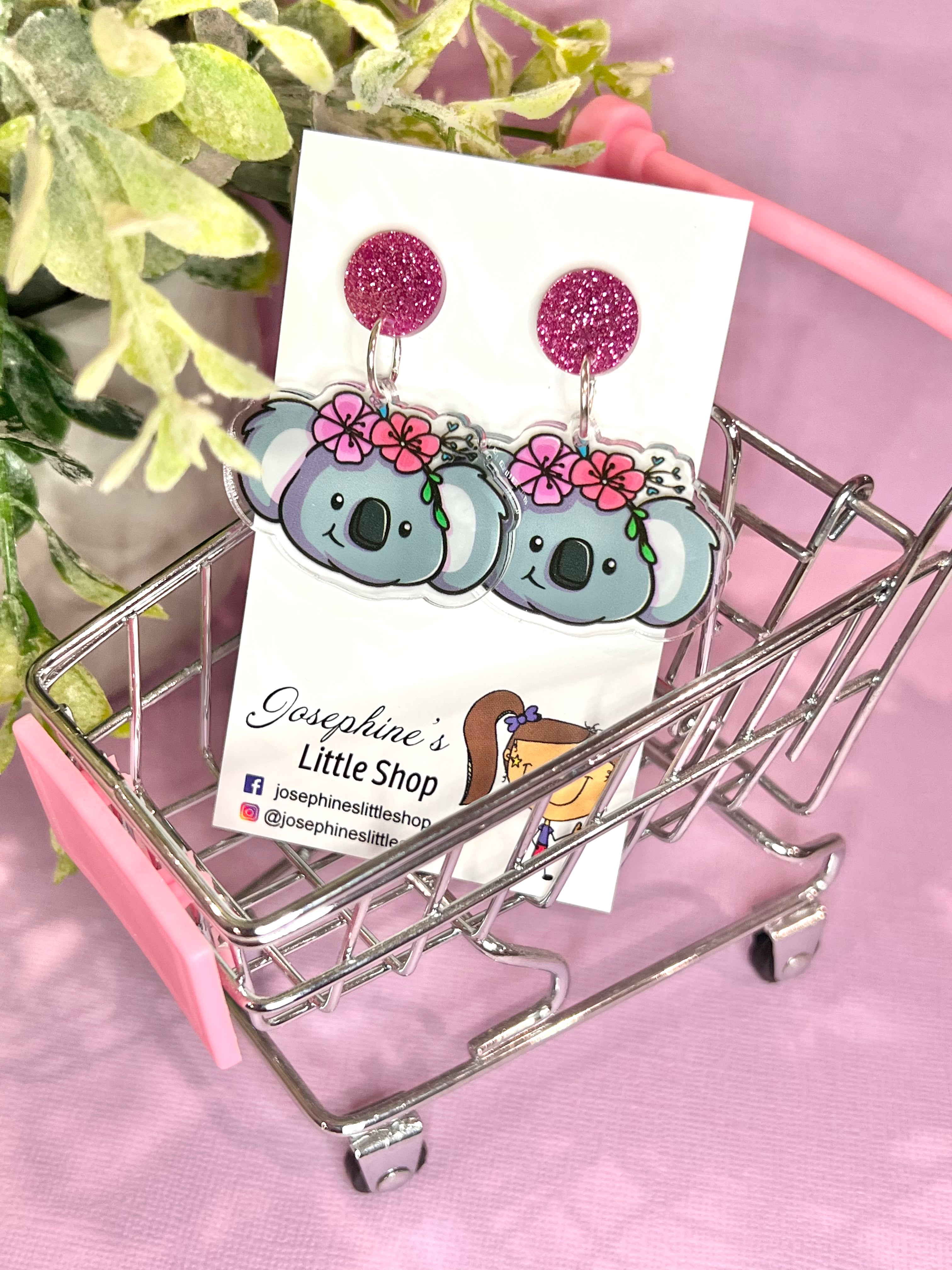 JoLush Koala Gal - Acrylic Dangles