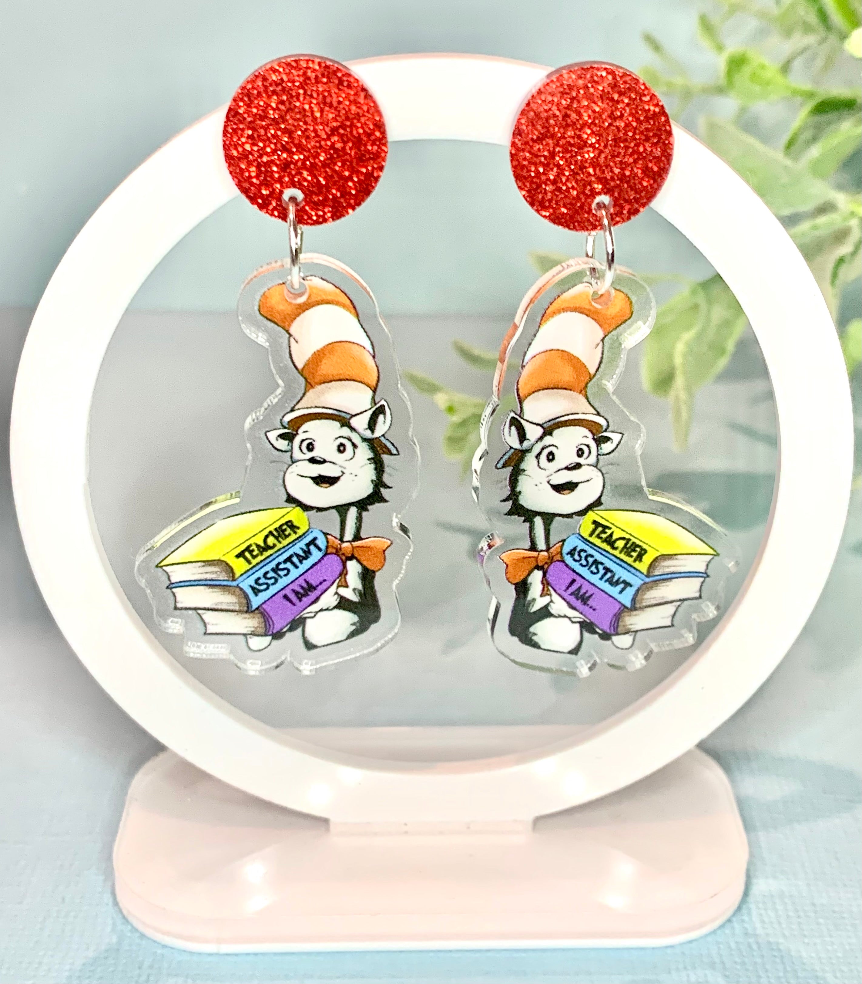 JoLush Teacher Assistant I Am - Acrylic Dangles