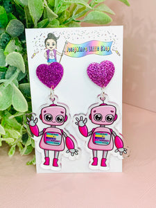 JoLush Blocky the Robot - Acrylic Dangles