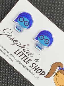 Jolush Sad Emotion - Acrylic Statement Studs