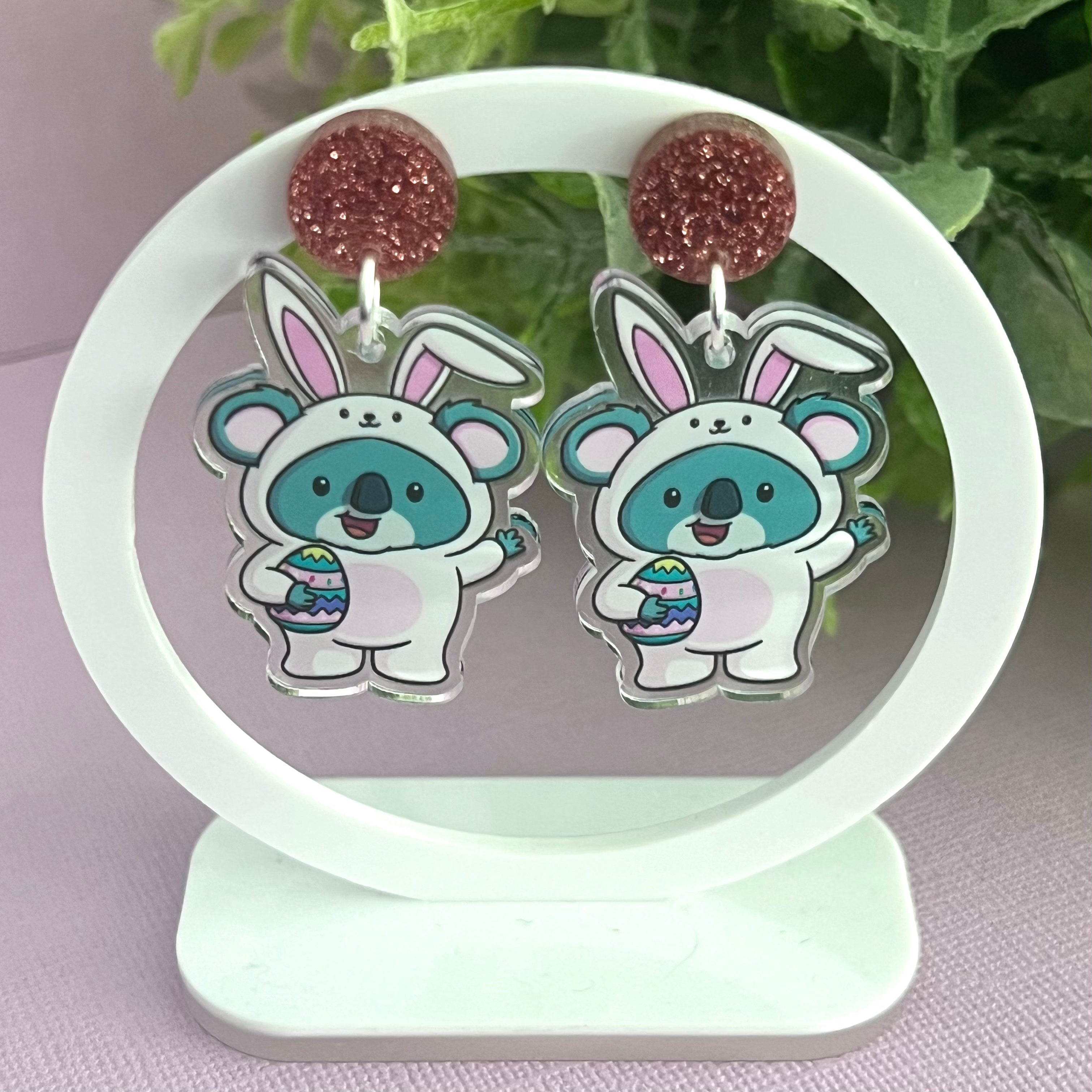 Easter Koala - Bunny Onesie - JoLush Acrylic Dangles