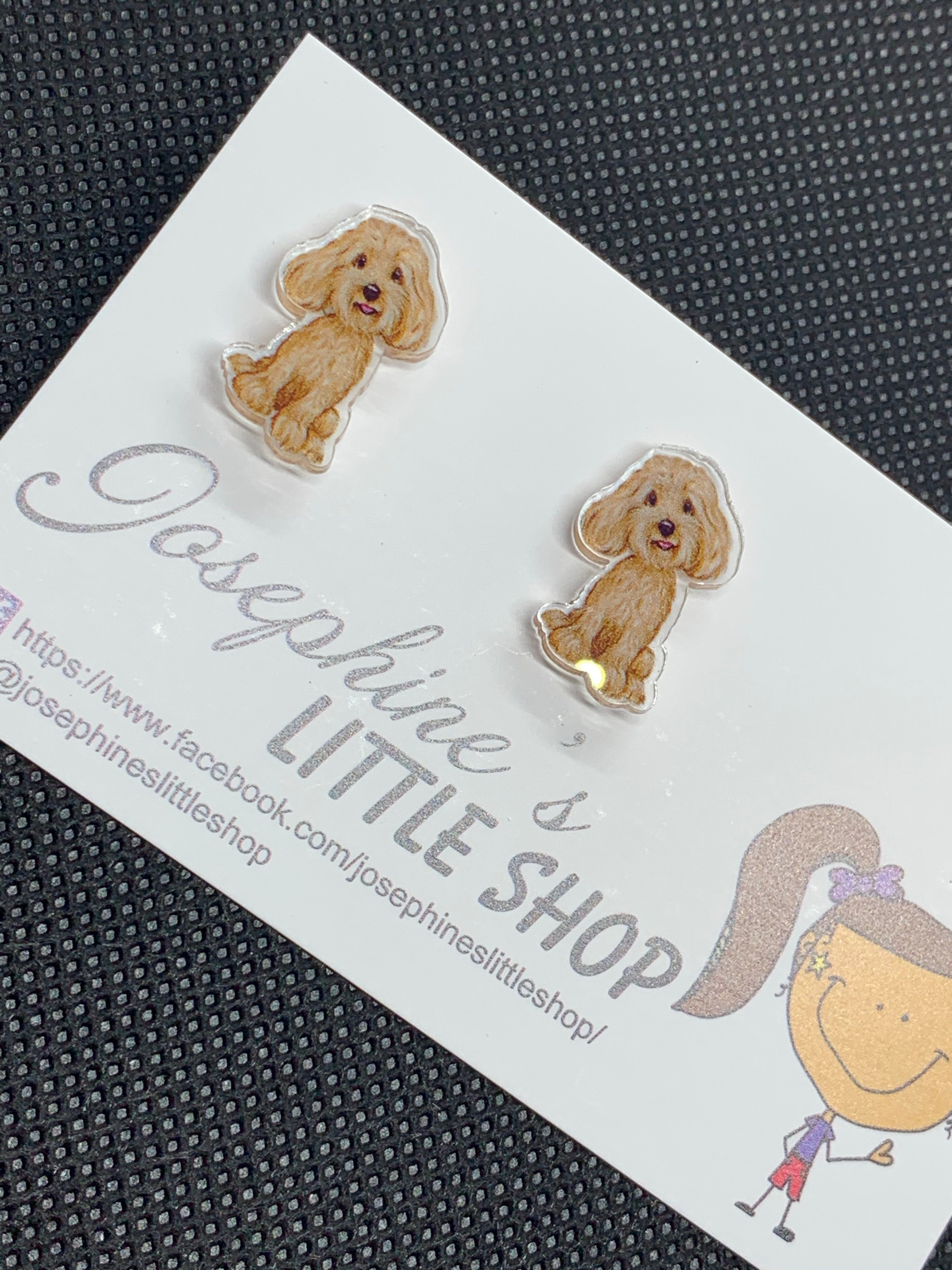 Cavoodle Dog - JoLush Statement Studs
