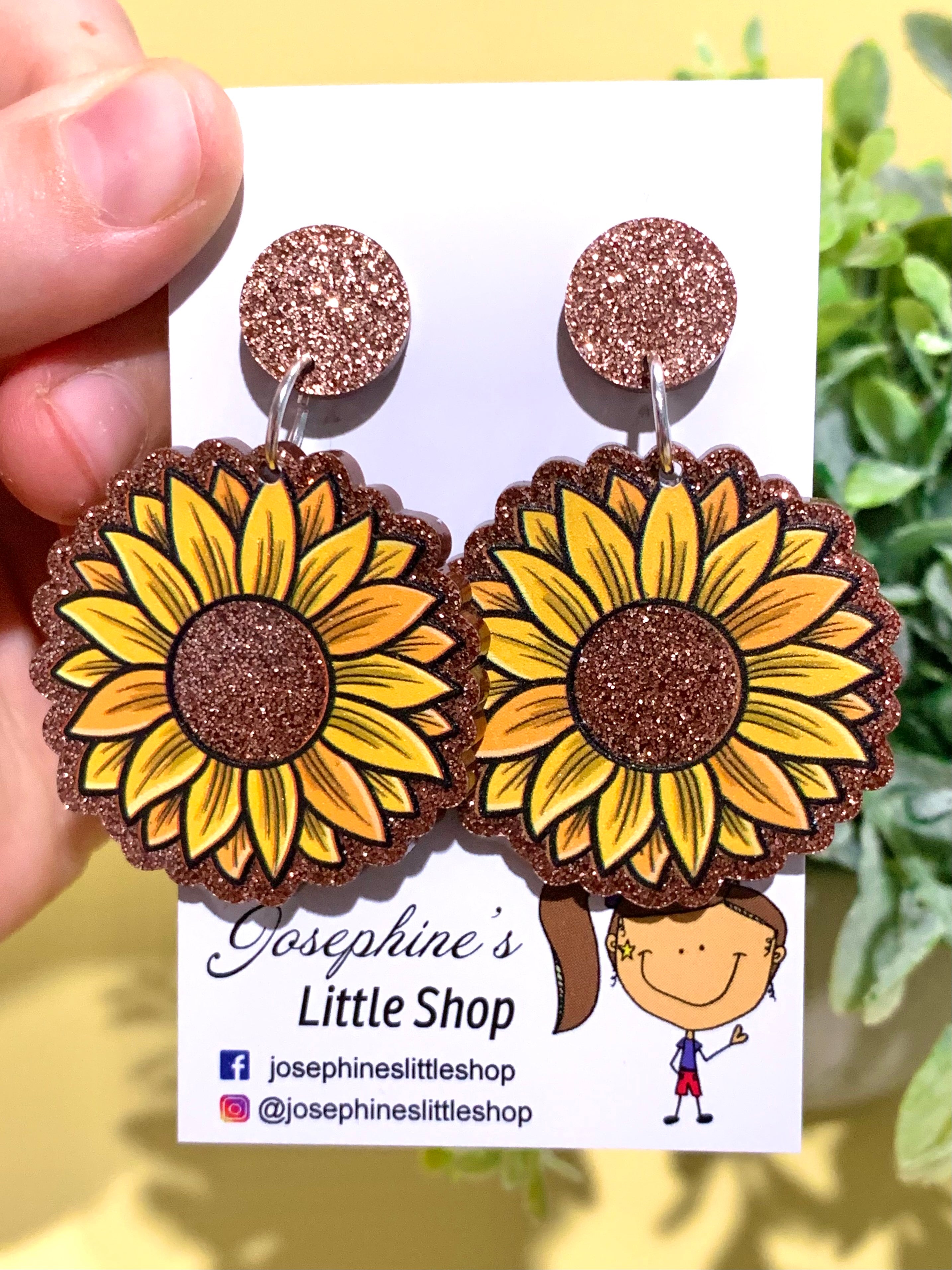 JoLush sunflowers - Acrylic Dangles