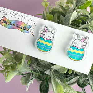 Sleeping Easter Bunny - JoLush Statement Studs