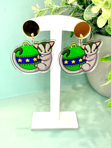 JoLush Christmas Sugar Glider Possum - Acrylic Dangles