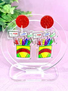 JoLush Protesting Crayons - Acrylic Dangles