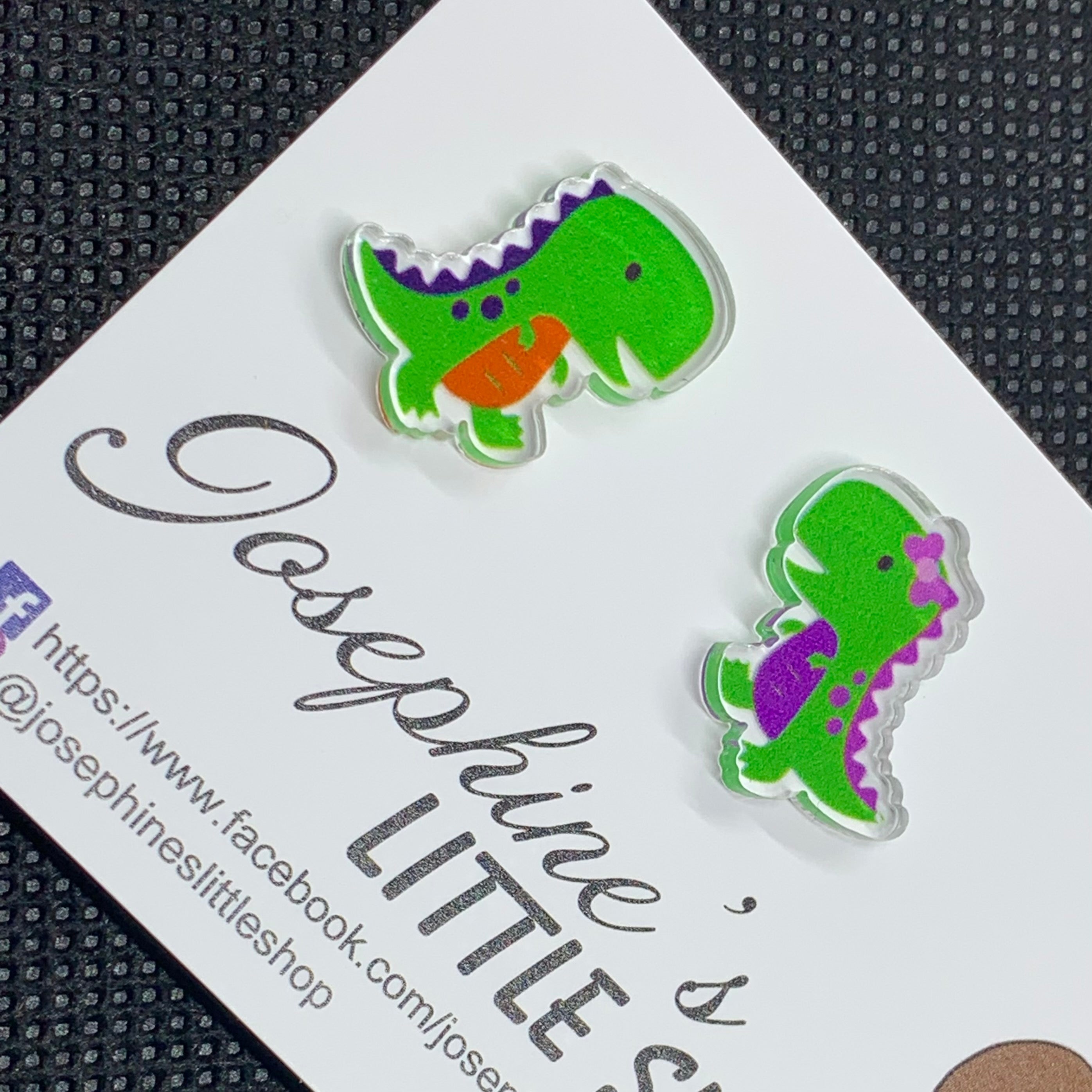 JoLush Dinosaur Friends - Acrylic Statement Studs