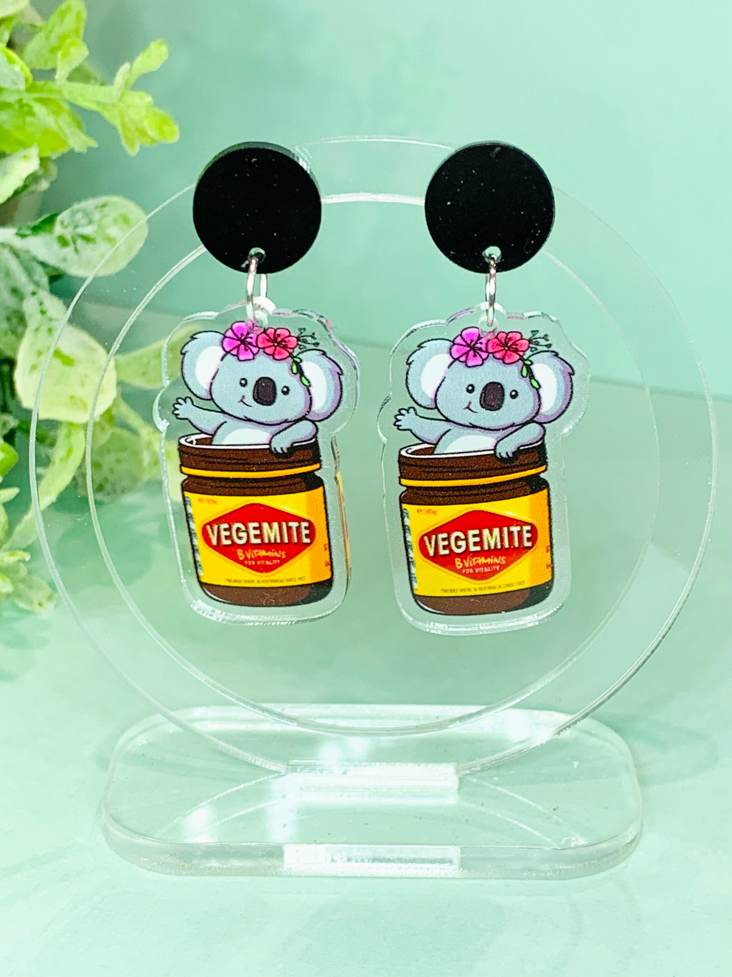 JoLush Koala in Vegemite - Acrylic Dangles