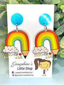 JoLush Rainbow Teacher Aide - Acrylic Dangles