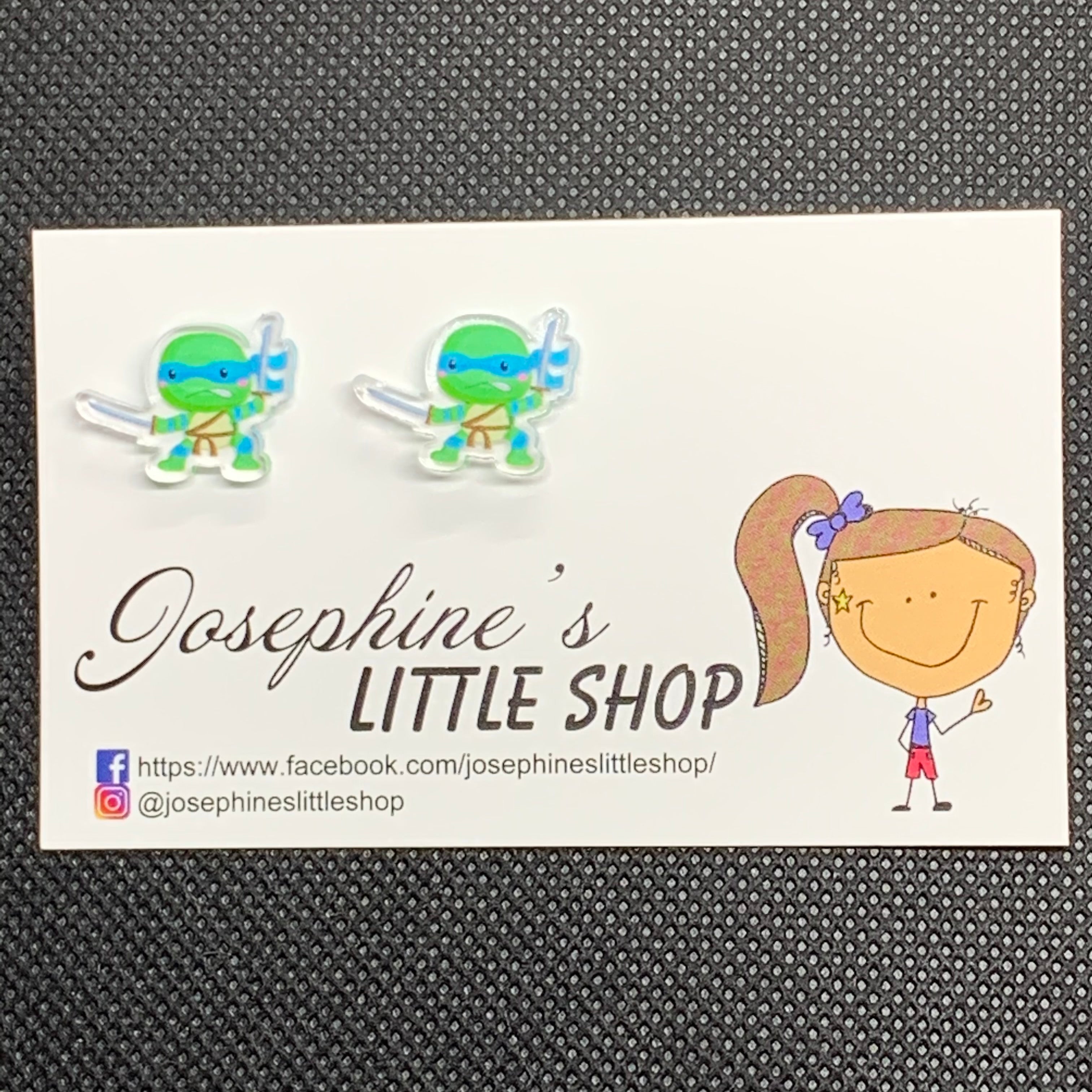 Jolush Blue Ninja Turtles - Acrylic Statement Studs