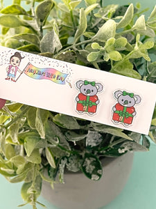 JoLush Koala Christmas Present - Acrylic Studs