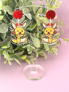 JoLush Christmas Kangaroo - Acrylic Dangles