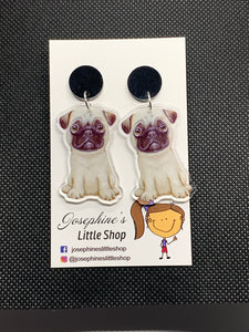 Pug Dog - JoLush Acrylic Dangles