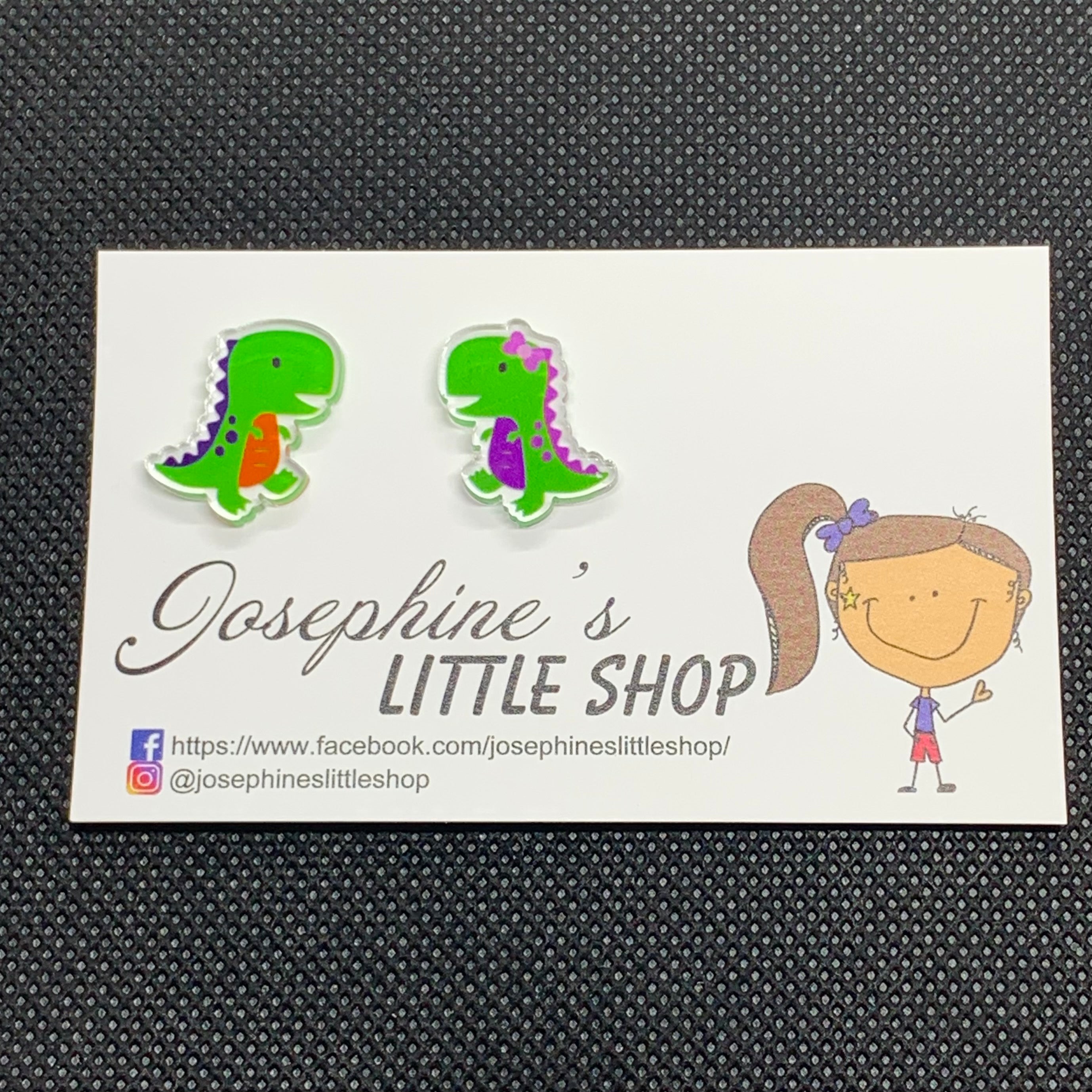 JoLush Dinosaur Friends - Acrylic Statement Studs