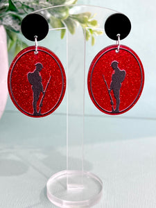JoLush Sparkly Lone Soldier ANZAC - Acrylic Dangles