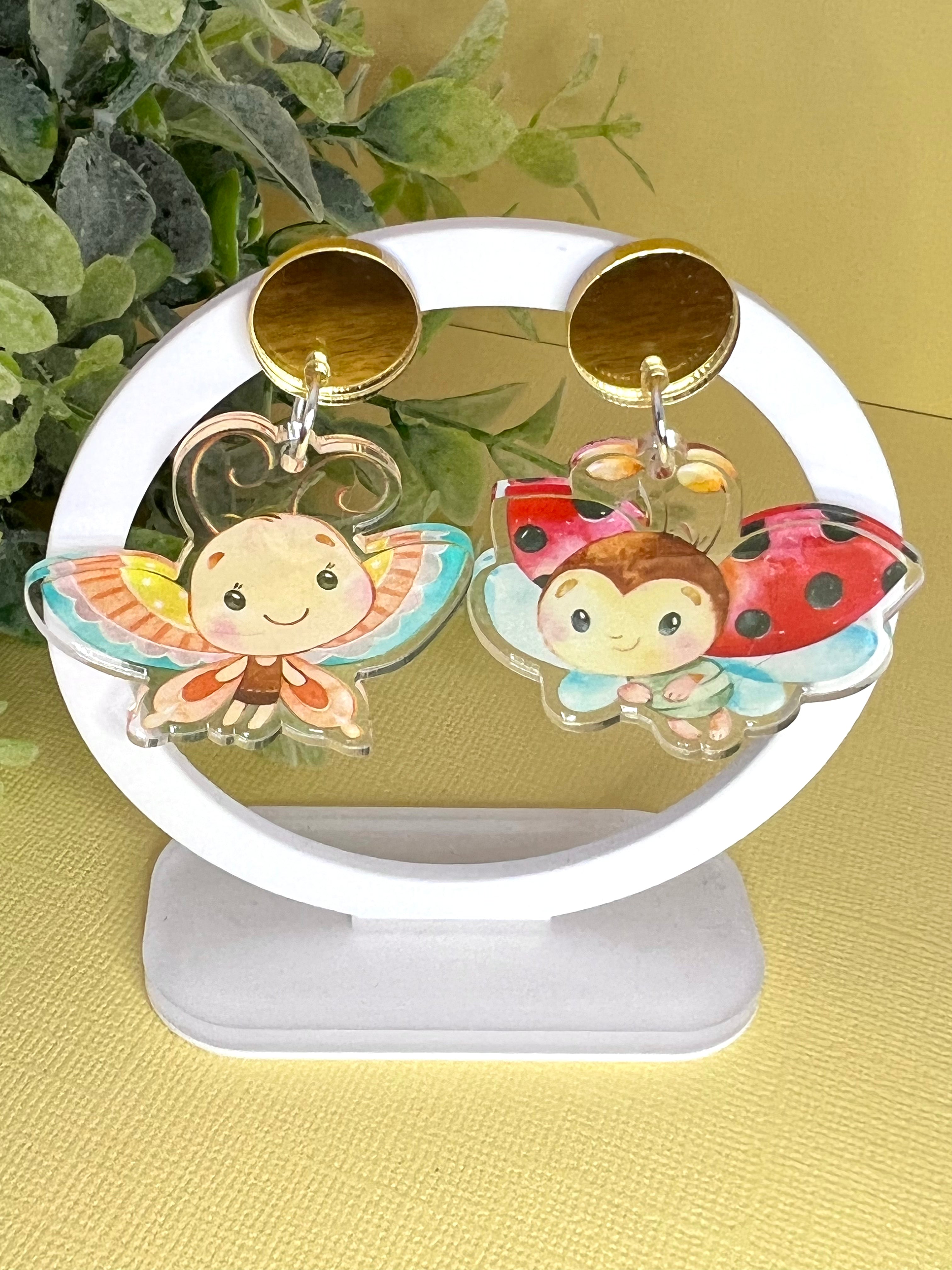 JoLush Ladybug and Butterfly - Acrylic Dangles