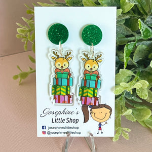 JoLush Reindeer Presents - Acrylic Dangles