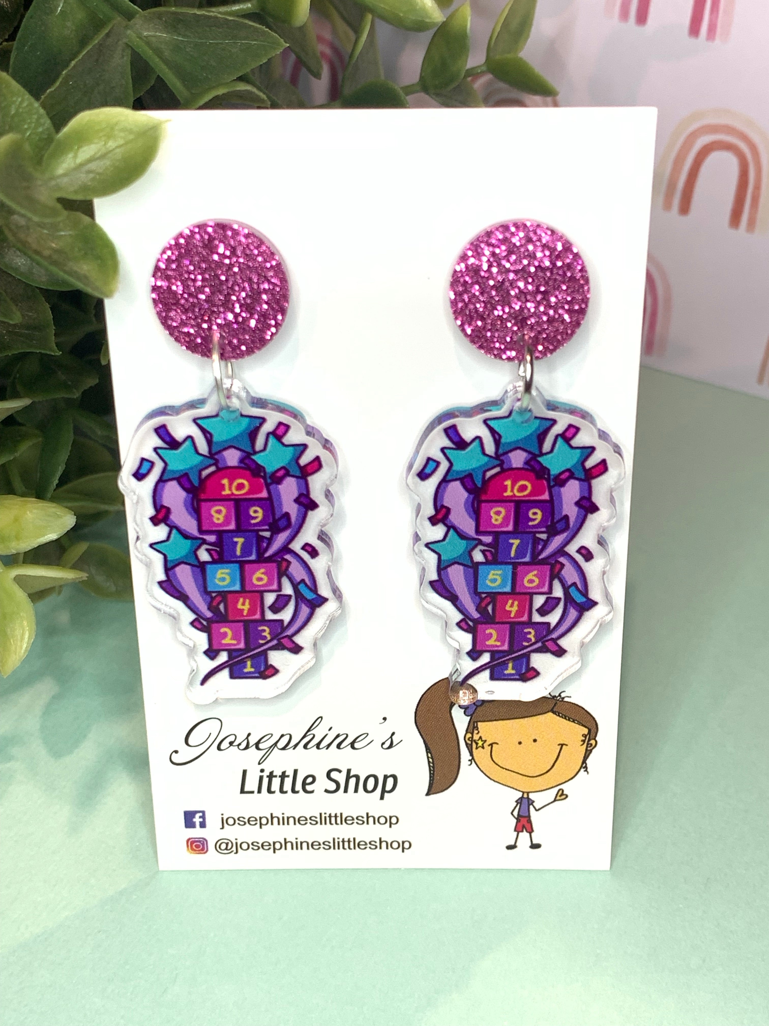 JoLush Hopscotch - Acrylic Dangles