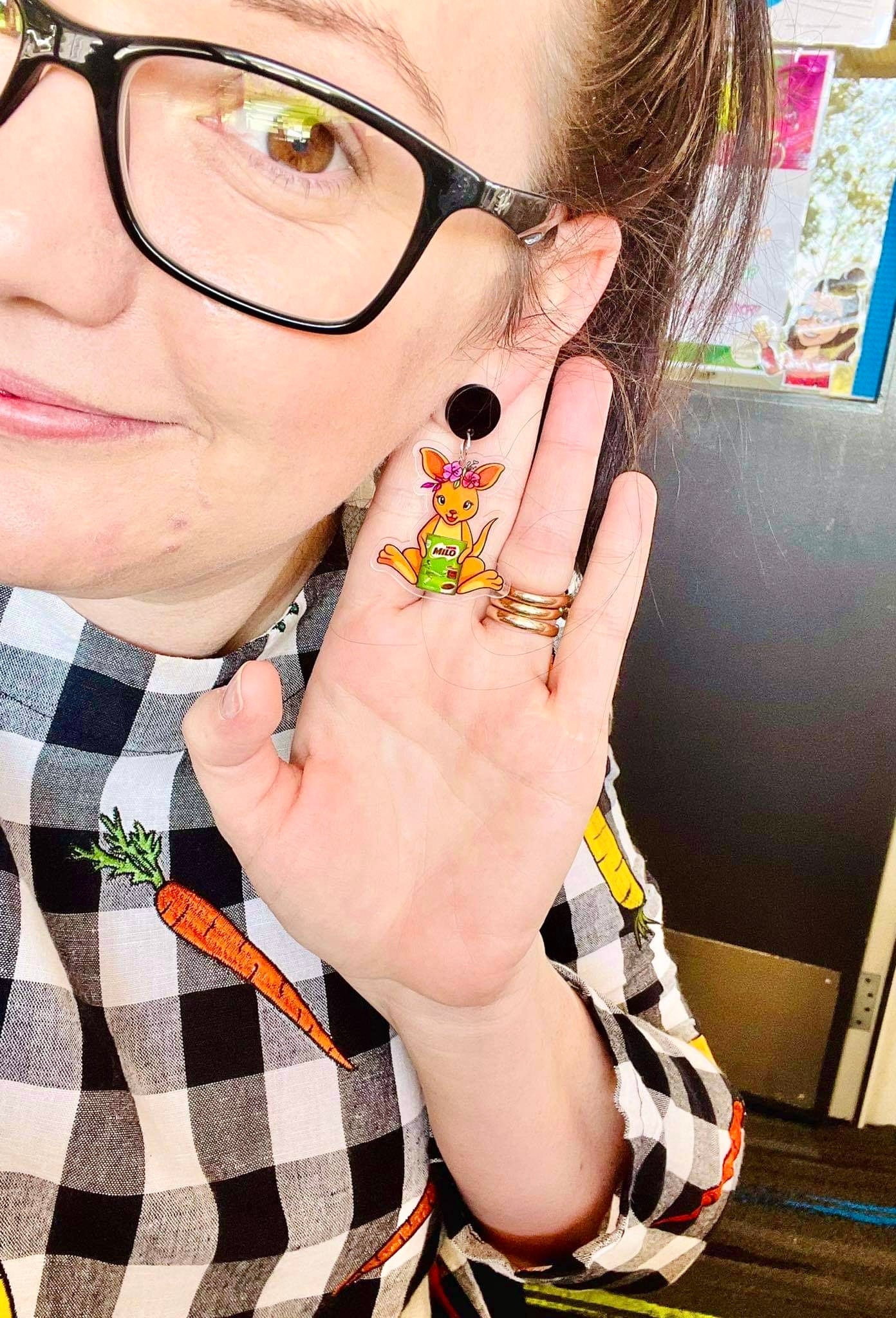 JoLush Kangaroo with Milo - Acrylic Dangles