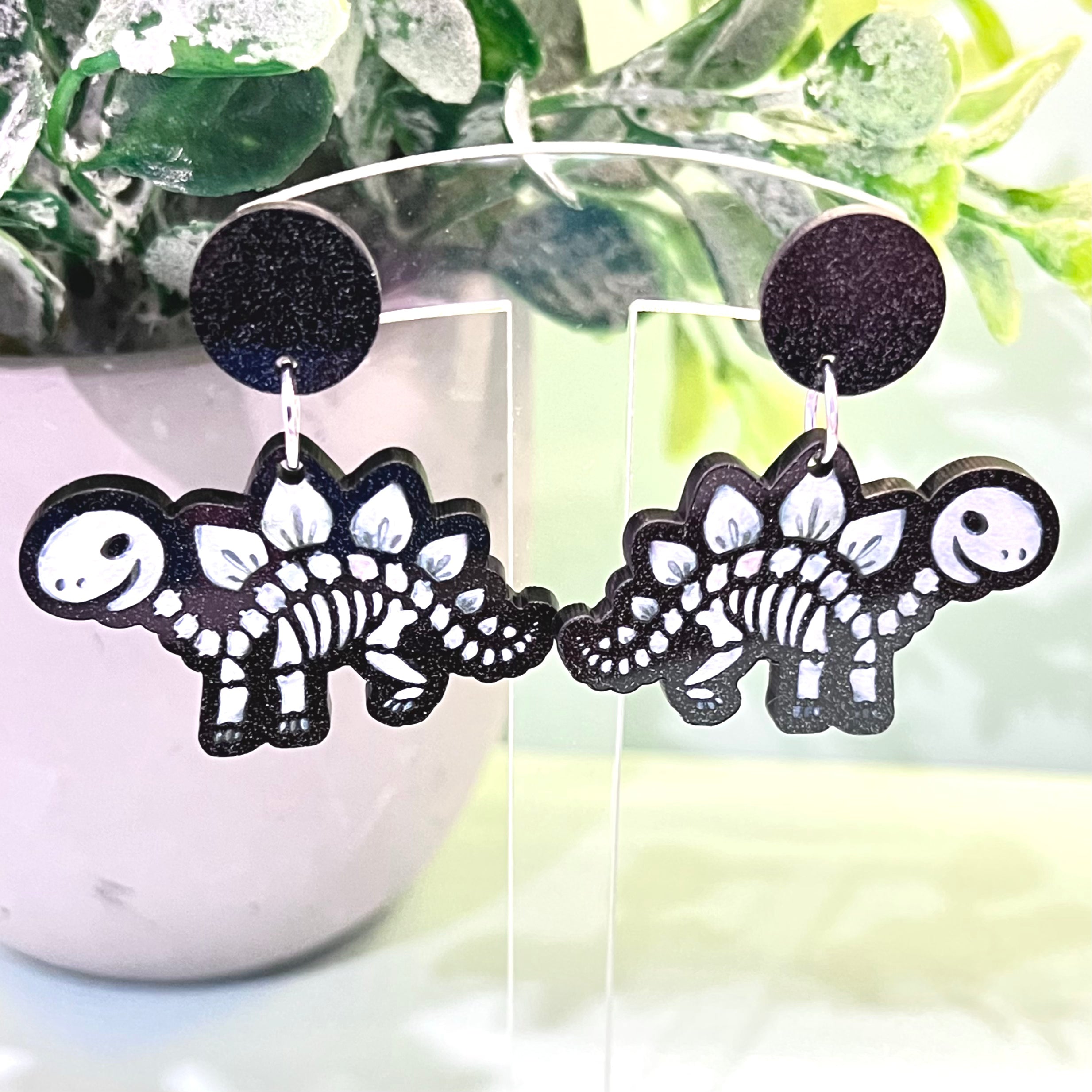 JoLush Glitter Dinosaurs - Acrylic Dangles