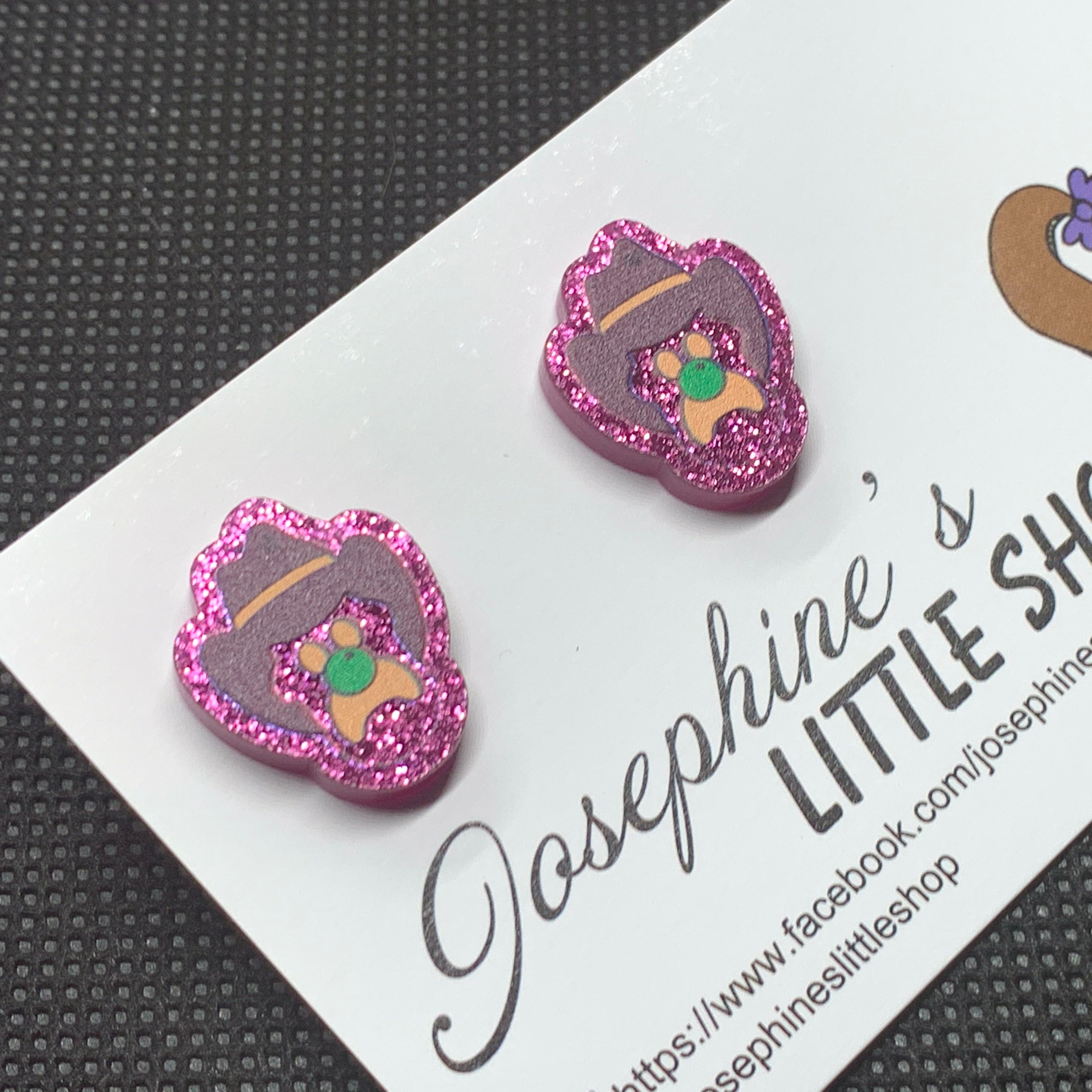 JoLush Sparkly Bubble-o-Bill - Acrylic Statement Studs