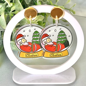 JoLush Tired Santa Snowglobe - Acrylic Dangles