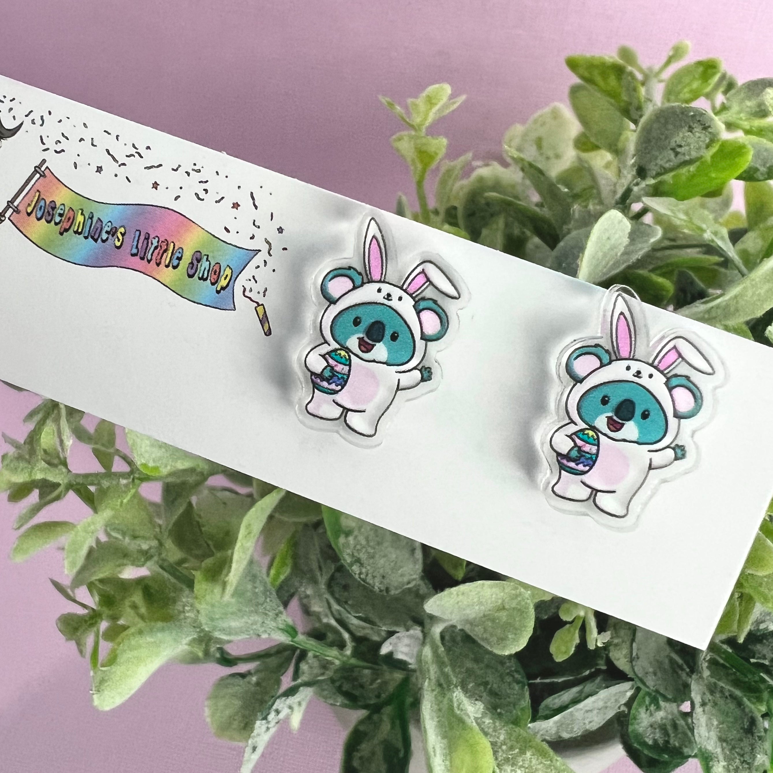 Easter Koala - Easter Bunny Onesie - JoLush Statement Studs