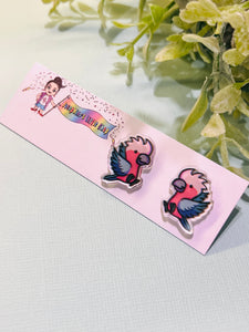 JoLush Galah - Acrylic Studs