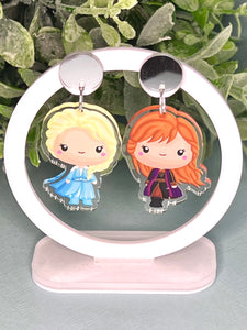 JoLush Anna and Elsa (Frozen)  - Acrylic Dangles