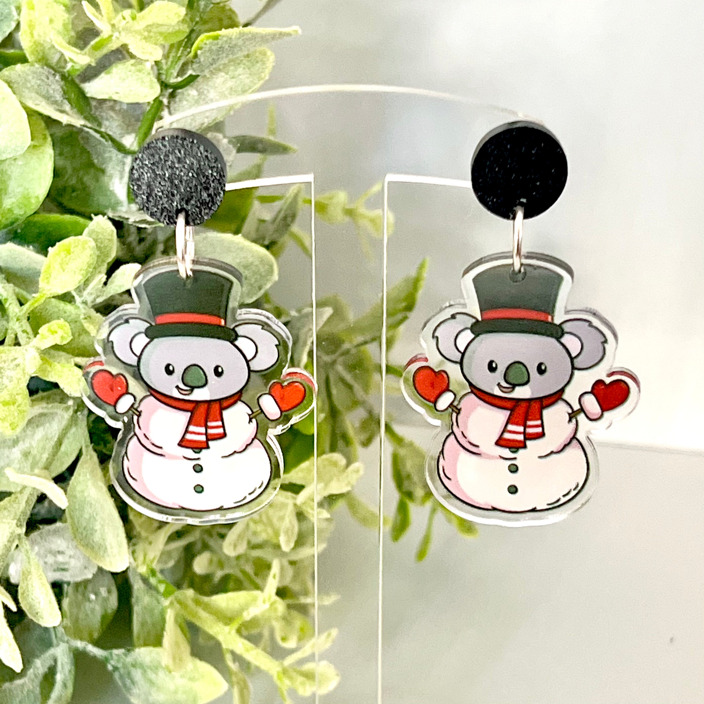 JoLush Koala Snowman - Acrylic Dangles