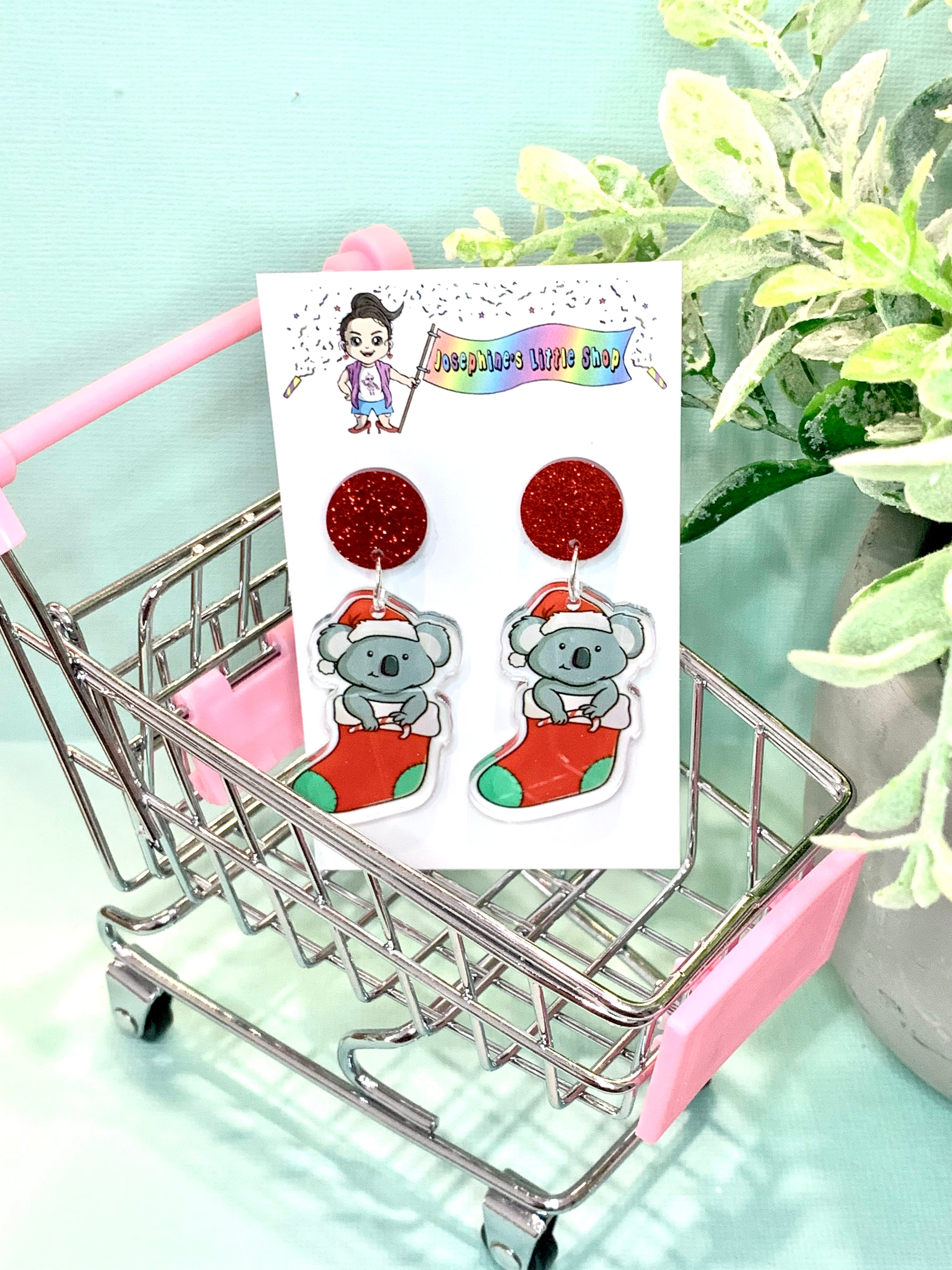 JoLush Christmas Koala - Acrylic Dangles