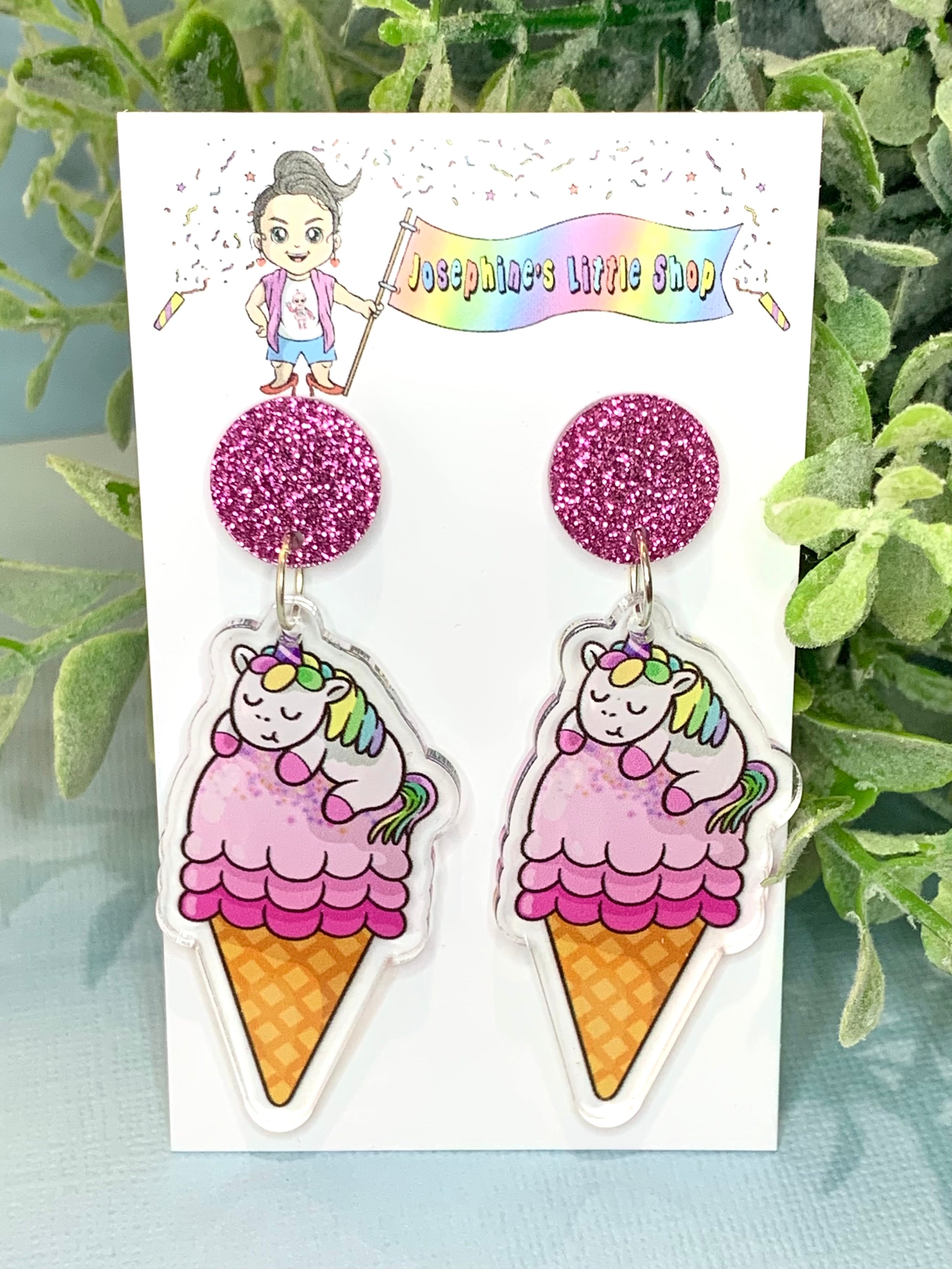 JoLush Unicorns and Ice-cream - Acrylic Dangles