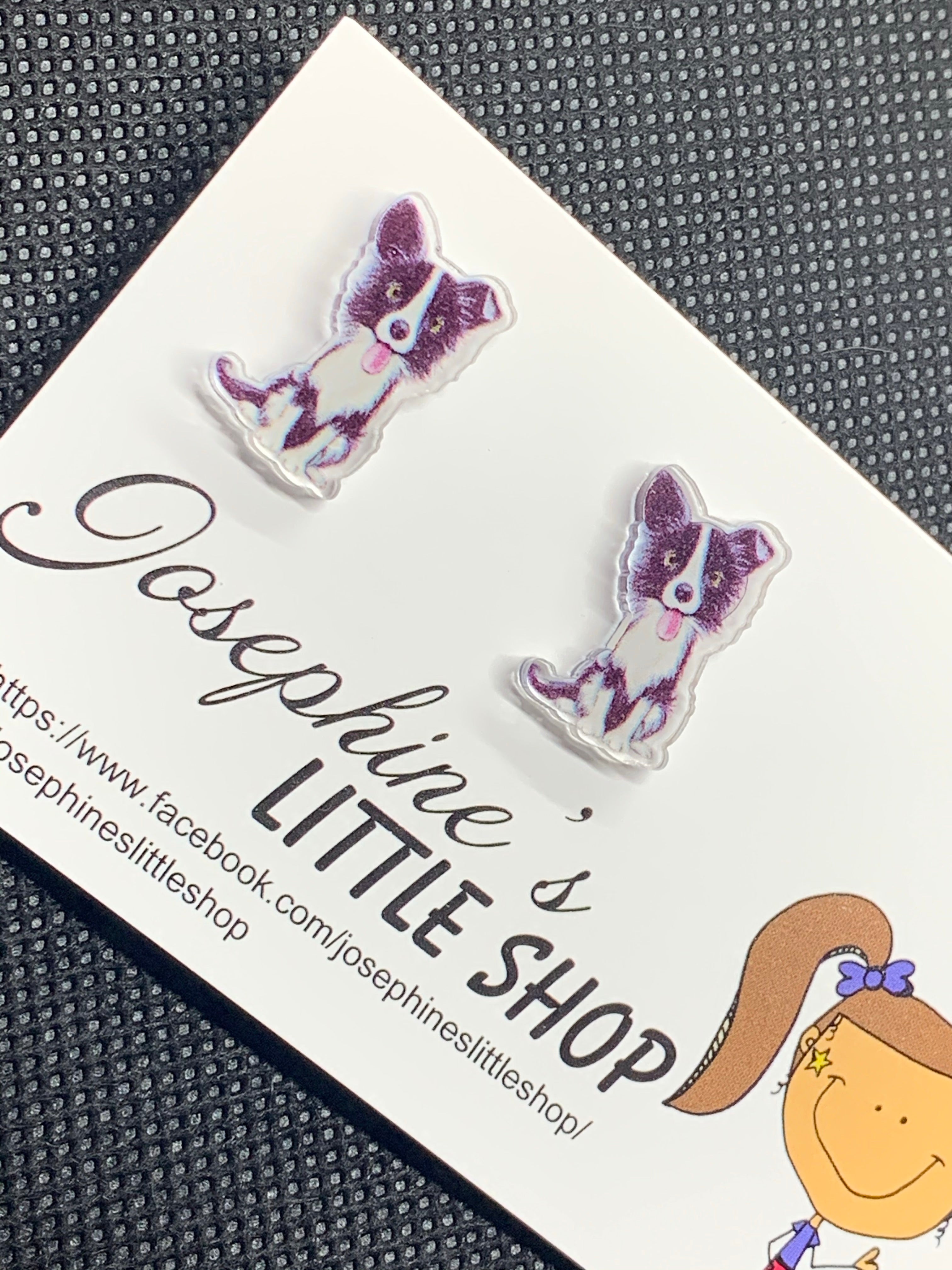 Border Collie Dog - JoLush Statement Studs
