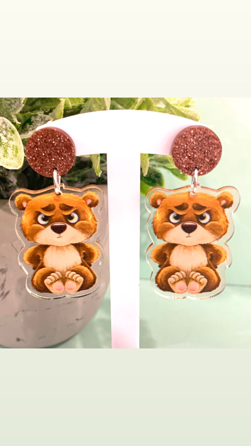 JoLush Cranky Little Bear - Acrylic Dangles