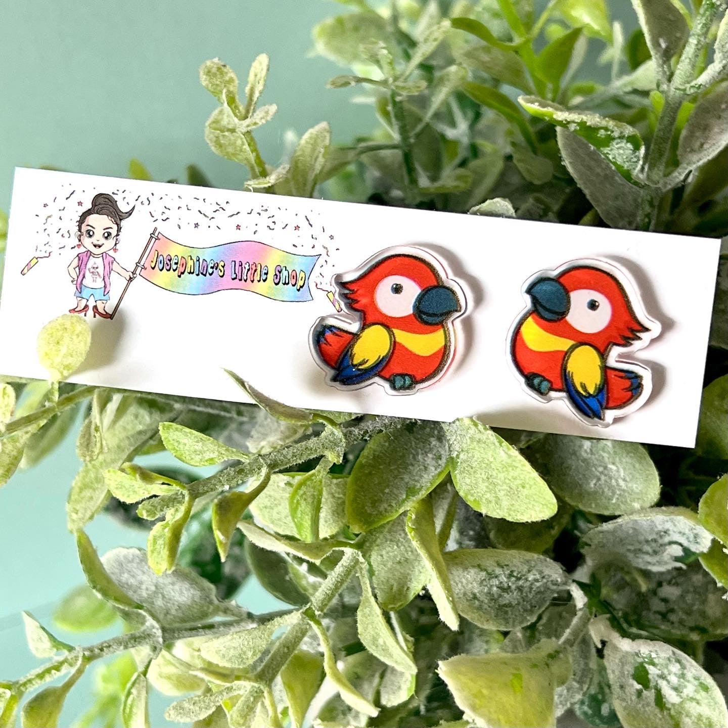 JoLush Parrot - Acrylic Studs
