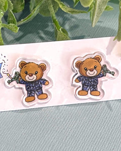JoLush ANZAC Air Force Teddy - Acrylic Studs
