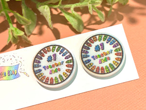 Jolush #1 Teacher Aide - Acrylic Statement Studs