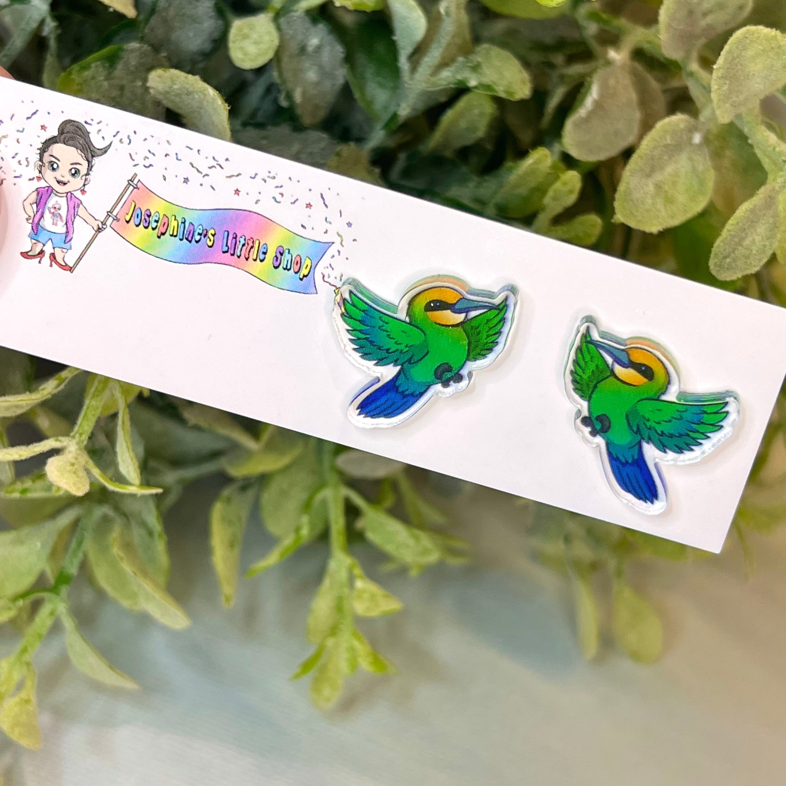 JoLush Bee Eater Bird - Acrylic Studs