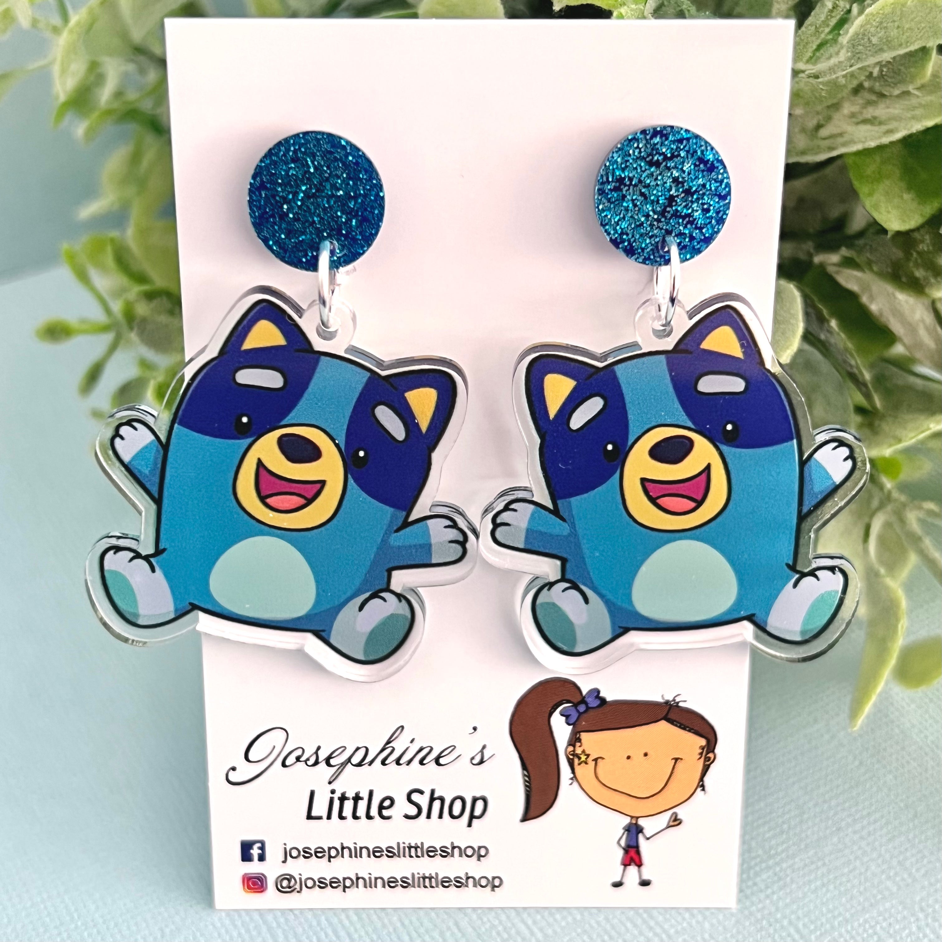 JoLush Blue Heeler Dog - Acrylic Dangles